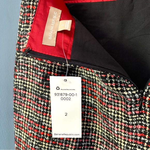 NWT Banana Republic Vermillion Tweed Pencil Skirt - Picture 9 of 9